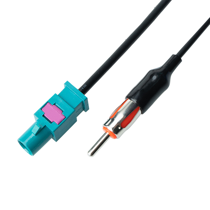Fakra plug type Z to DIN41585 plug ,RG174,RG316 coaxial cable