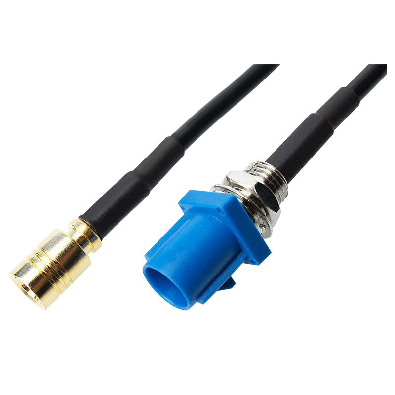 Fakra plug type C to SMB JACK ,RG174 coaxial cable